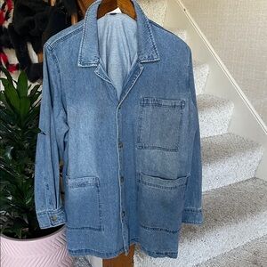 Universal Thread Light Blue Denim Utility Chore Jacket